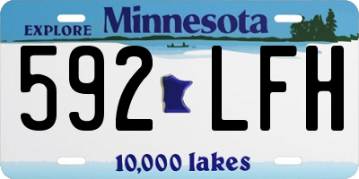 MN license plate 592LFH