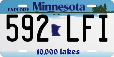 MN license plate 592LFI