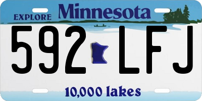 MN license plate 592LFJ