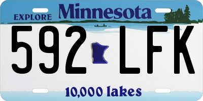 MN license plate 592LFK