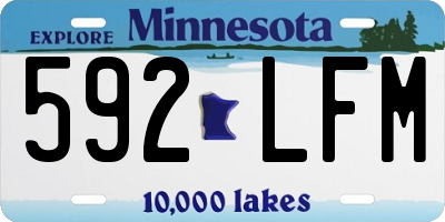 MN license plate 592LFM