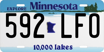 MN license plate 592LFO