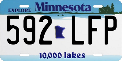 MN license plate 592LFP
