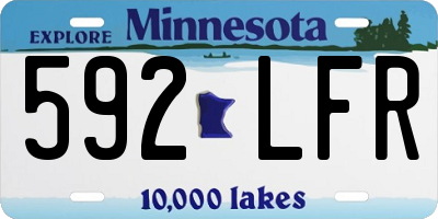 MN license plate 592LFR