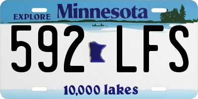 MN license plate 592LFS