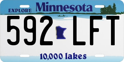 MN license plate 592LFT