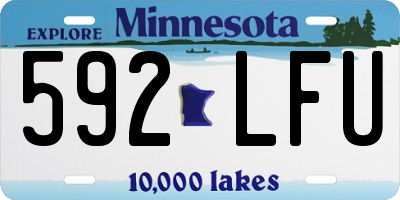 MN license plate 592LFU