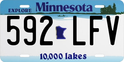 MN license plate 592LFV