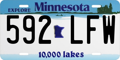 MN license plate 592LFW