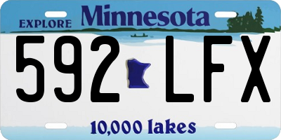 MN license plate 592LFX