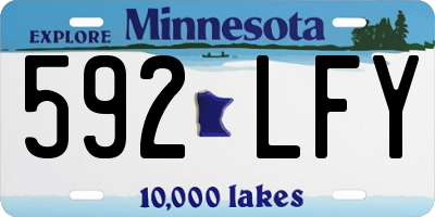 MN license plate 592LFY