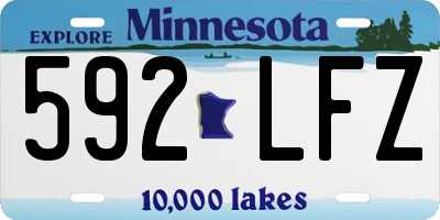 MN license plate 592LFZ