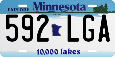 MN license plate 592LGA