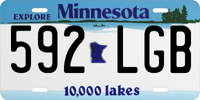 MN license plate 592LGB