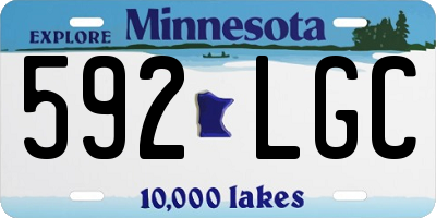 MN license plate 592LGC