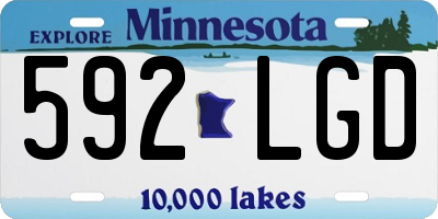 MN license plate 592LGD