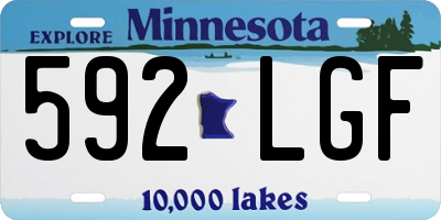 MN license plate 592LGF