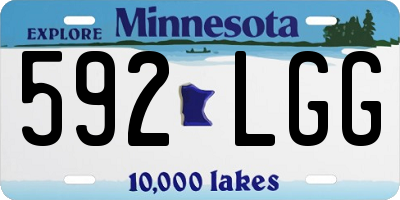 MN license plate 592LGG