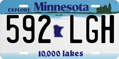MN license plate 592LGH