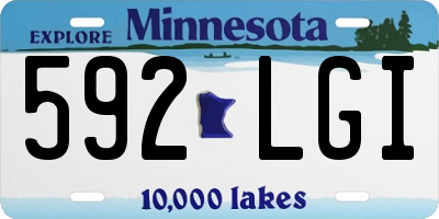 MN license plate 592LGI