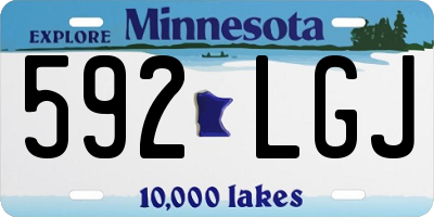 MN license plate 592LGJ