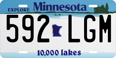 MN license plate 592LGM