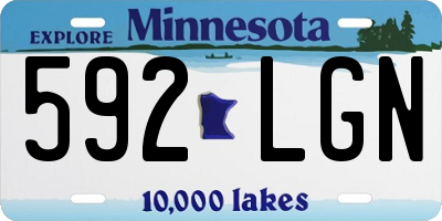 MN license plate 592LGN