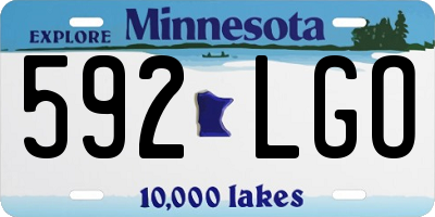 MN license plate 592LGO