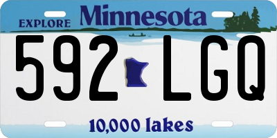 MN license plate 592LGQ
