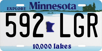 MN license plate 592LGR