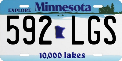 MN license plate 592LGS
