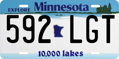 MN license plate 592LGT