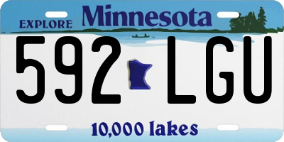 MN license plate 592LGU
