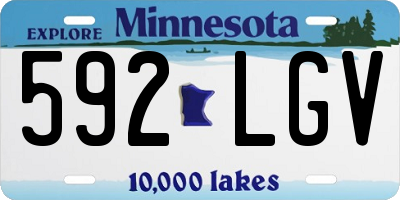 MN license plate 592LGV