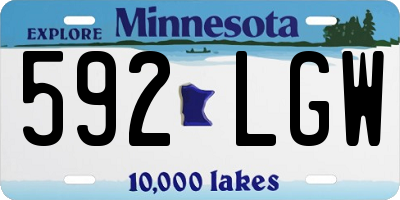 MN license plate 592LGW