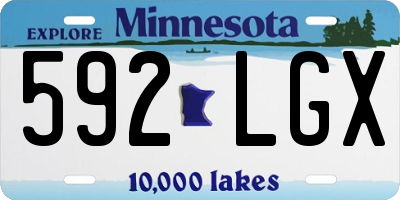 MN license plate 592LGX