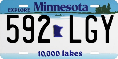MN license plate 592LGY