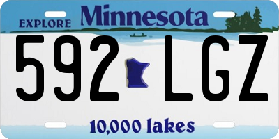 MN license plate 592LGZ