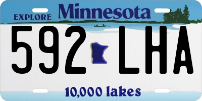 MN license plate 592LHA