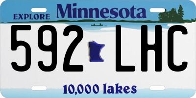 MN license plate 592LHC