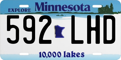 MN license plate 592LHD