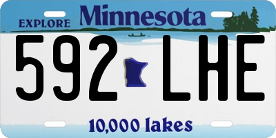 MN license plate 592LHE