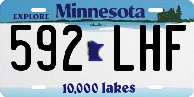 MN license plate 592LHF