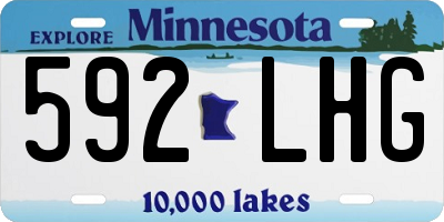 MN license plate 592LHG