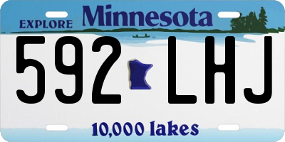MN license plate 592LHJ
