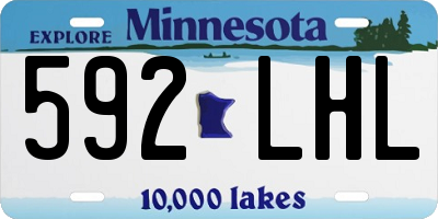MN license plate 592LHL