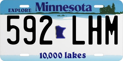 MN license plate 592LHM