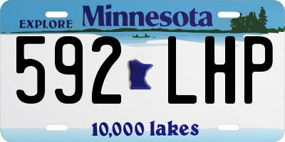 MN license plate 592LHP