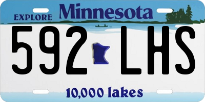 MN license plate 592LHS