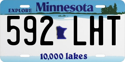 MN license plate 592LHT